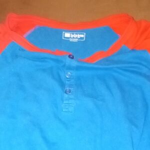 LuLaRoe Blue and Red Long Sleeve Tee